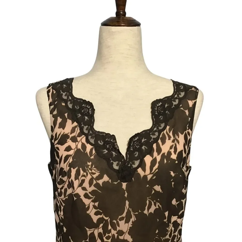 Ann Taylor Silk Floral Lace Sleeveless Camisole Size 6 - Picture 2 of 8